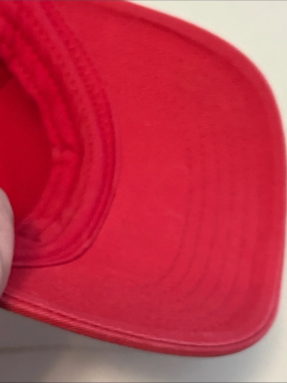 Vintage Disney Red Cotton Baseball Cap with Black Mickey Silhouette